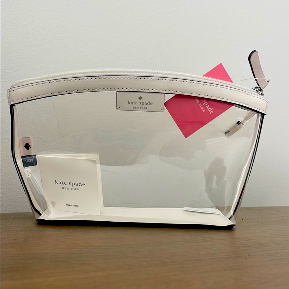 Kate Spade Take Care Clear Cosmetic Bag NWT. box6